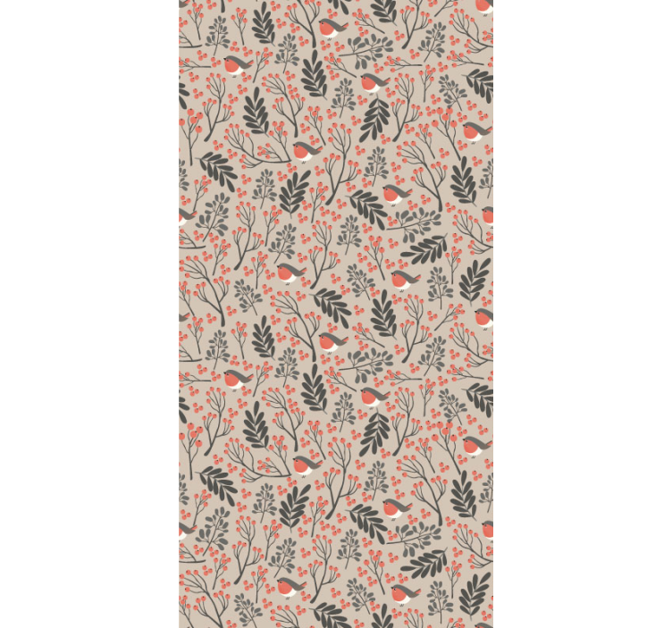 客厅墙纸鸟语花香 - TenStickers