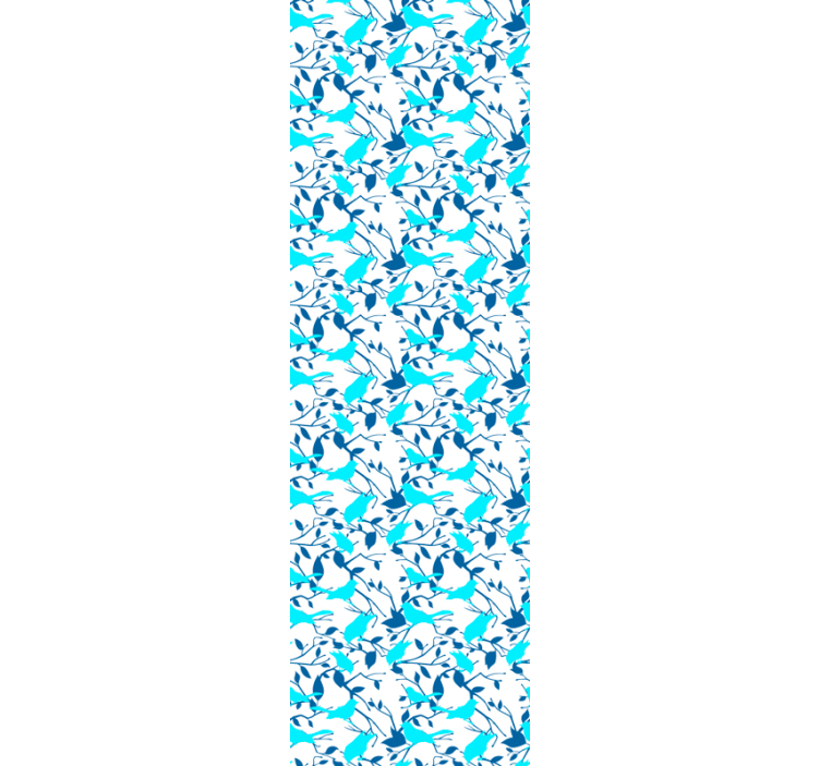 墙纸 树叶 鸟影图案 - TenStickers