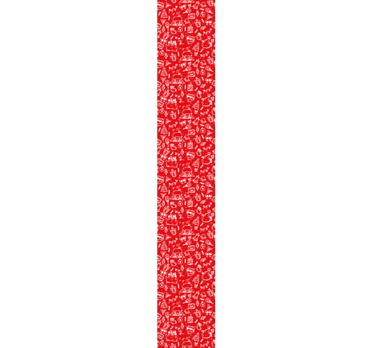 墙纸 性质 红色花卉图案 - TenStickers