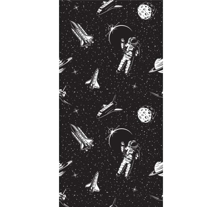 墙纸 星星 太空中的宇航员 - TenStickers