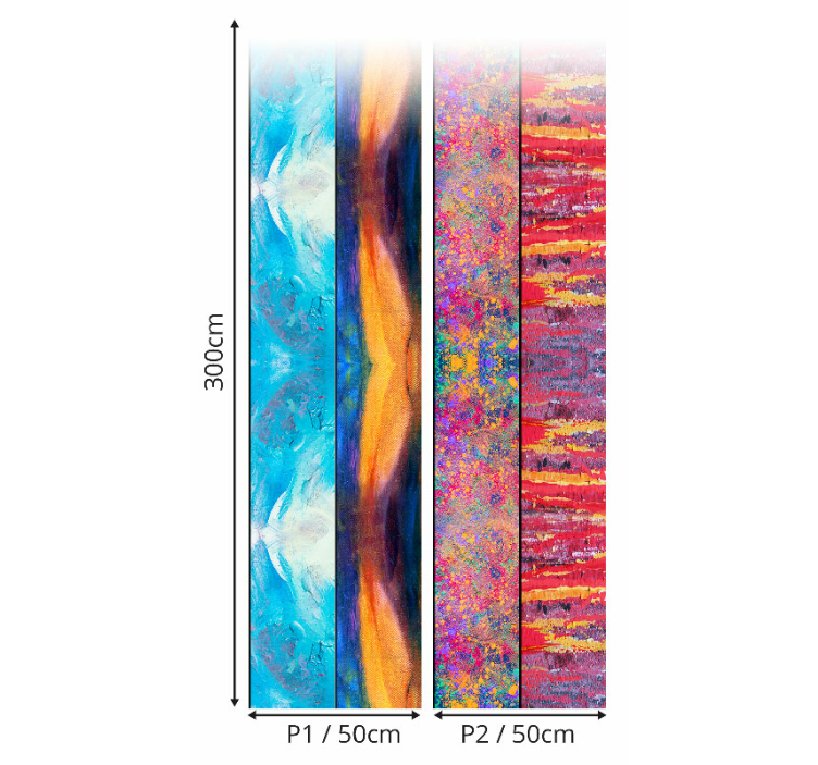 客厅墙纸 抽象艺术面板 - TenStickers