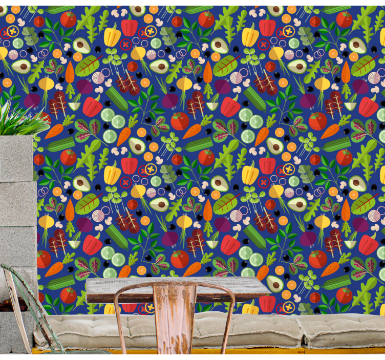 墙纸 性质 蔬菜拼盘 - TenStickers