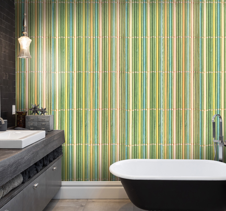 墙纸 木 竹子纹理表面 - TenStickers