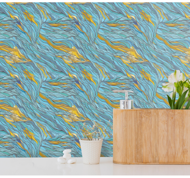 墙纸 抽象 抽象有机流 - TenStickers