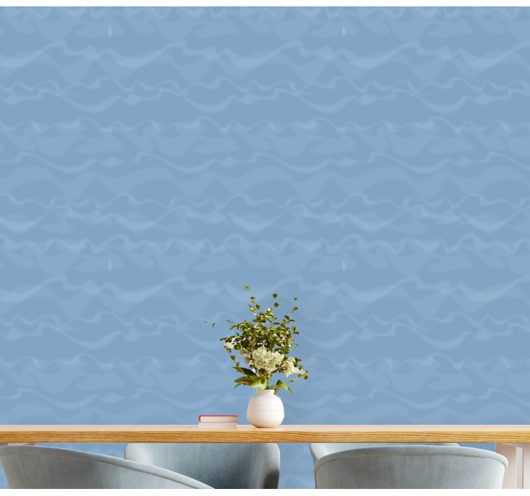 墙纸蓝色 抽象波 - TenStickers