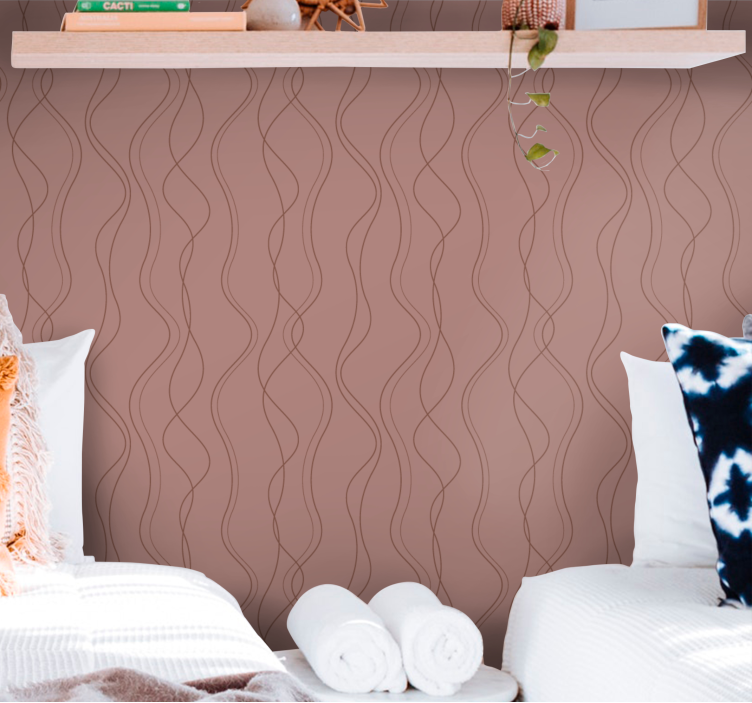 墙纸 抽象 流动线条图案 - TenStickers