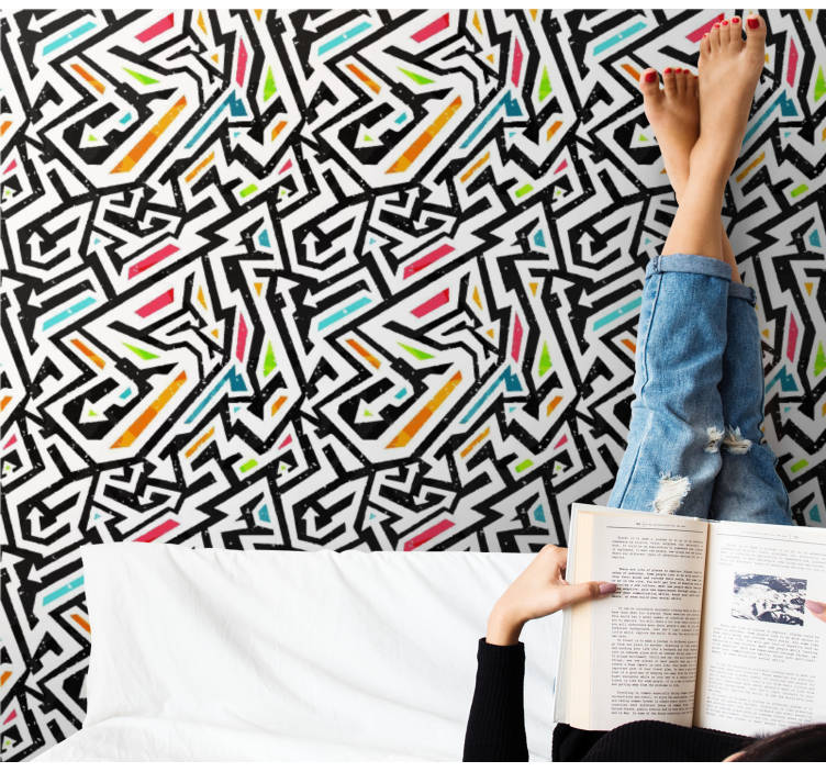 墙纸 抽象 几何混沌 - TenStickers