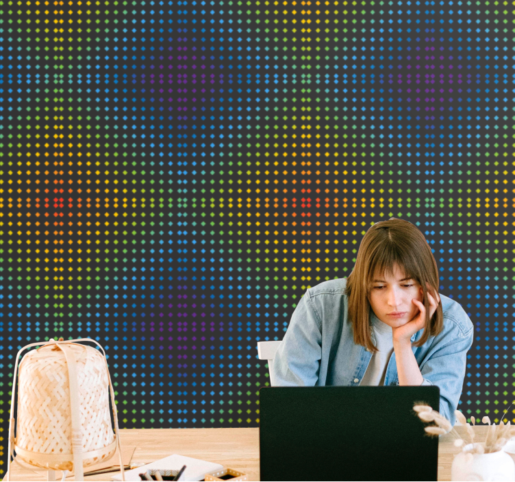 墙纸 抽象 几何点阵 - TenStickers