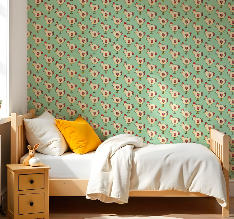 墙纸 动物壁纸 鸡图案 - TenStickers