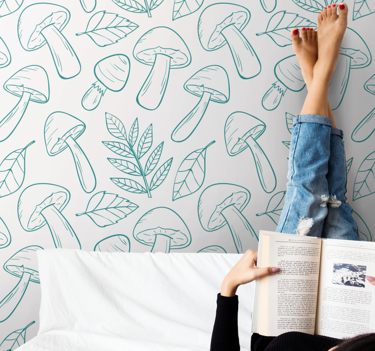 墙纸 动物壁纸 蘑菇轮廓 - TenStickers