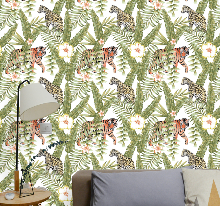 墙纸 动物壁纸 热带丛林动物 - TenStickers