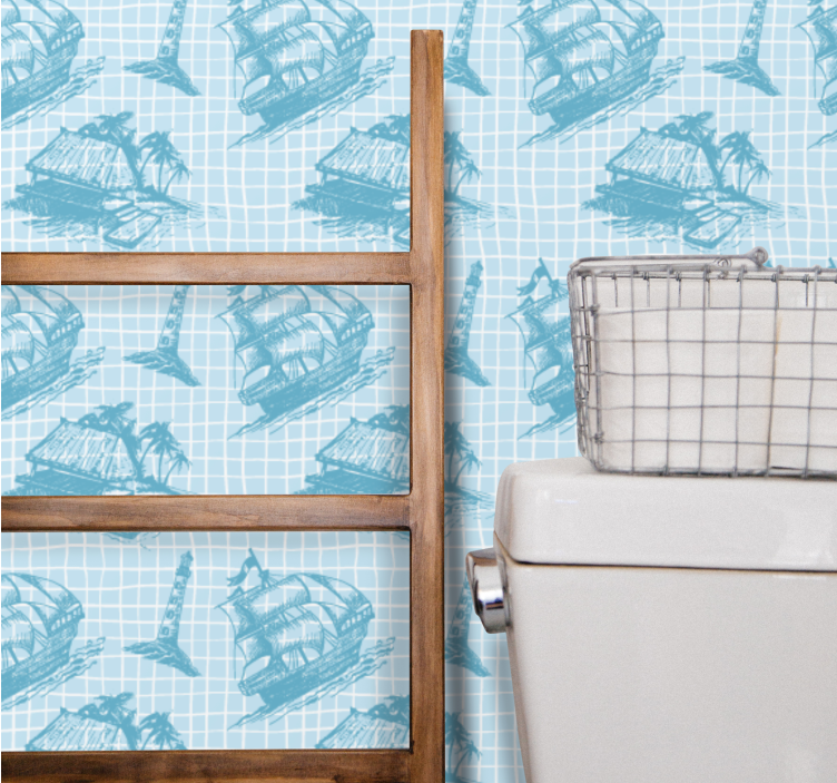 墙纸 艺术 航海草图 - TenStickers