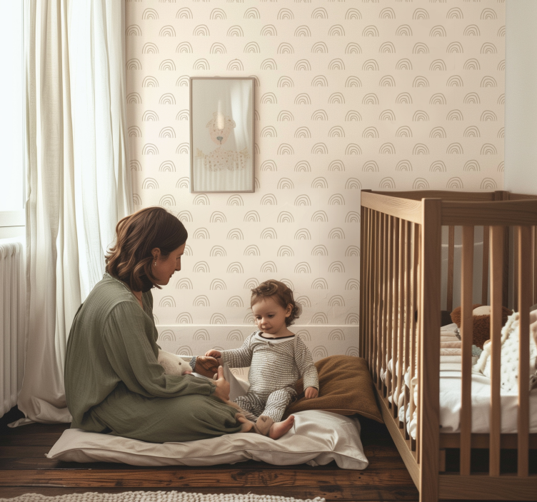 幼儿园墙纸 极简彩虹 - TenStickers