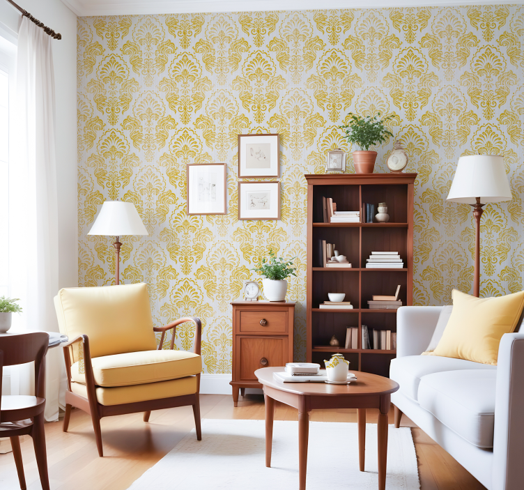 墙纸 巴洛克式 金色设计 - TenStickers