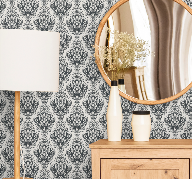 墙纸 巴洛克式 优雅植物形态 - TenStickers