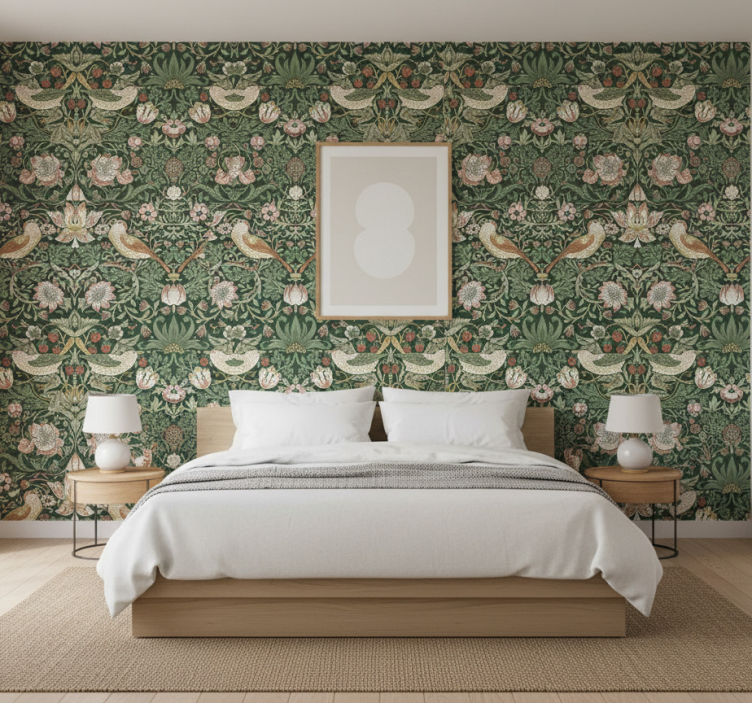 墙纸 鸟类 莫里斯风格鸟类 - TenStickers