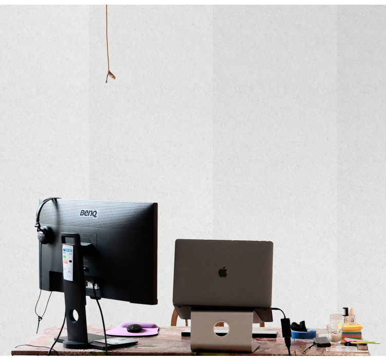 墙纸 砖墙纸 简约的工作空间 - TenStickers