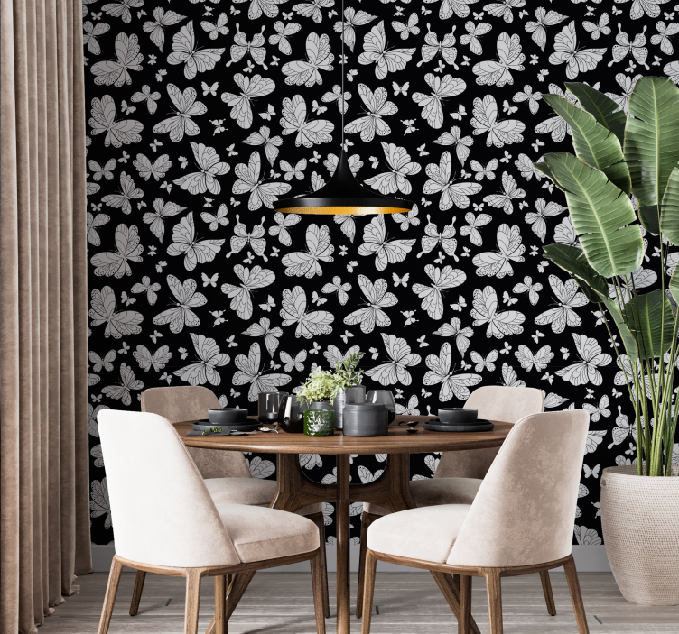 墙纸 蝴蝶壁纸 振翅 - TenStickers