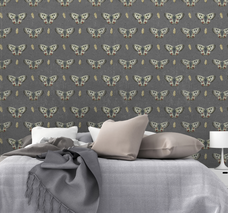 墙纸 蝴蝶壁纸 蝴蝶图案简约 - TenStickers