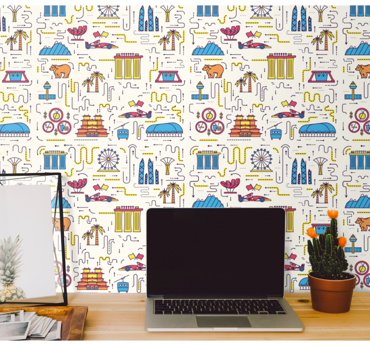 城市和乡村壁纸 城市景观乐趣 - TenStickers