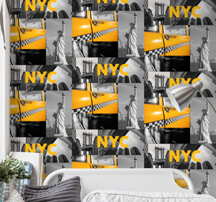 城市和乡村壁纸 城市拼贴 - TenStickers