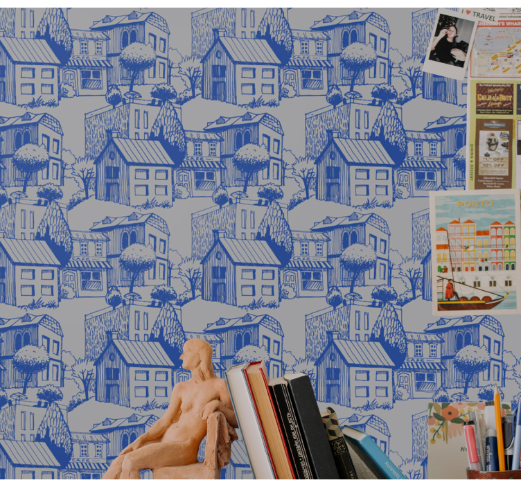 城市和乡村壁纸 城市素描插图 - TenStickers