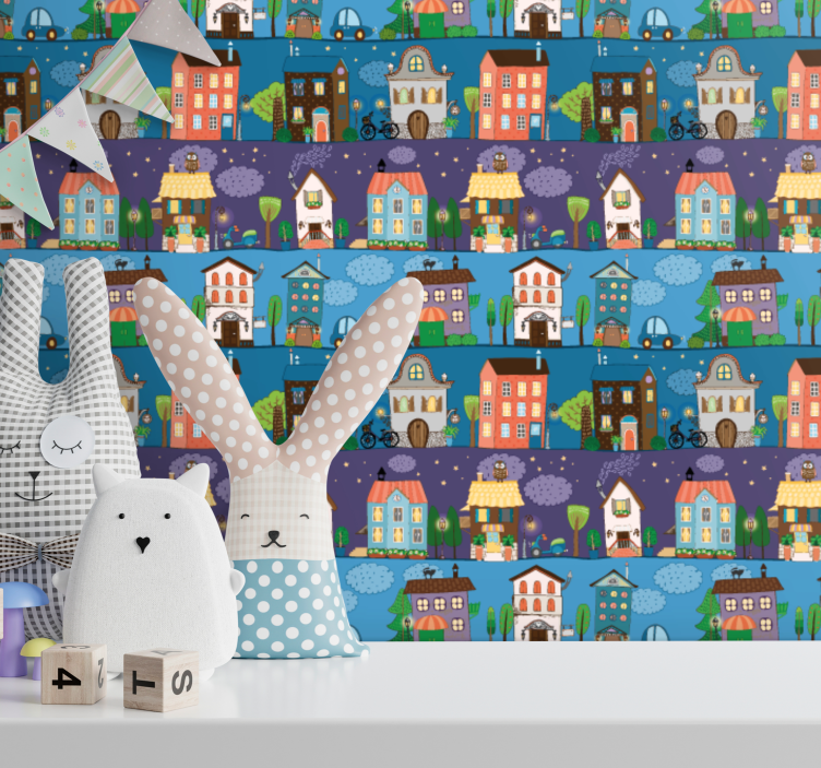 城市和乡村壁纸 城市故事时间 - TenStickers