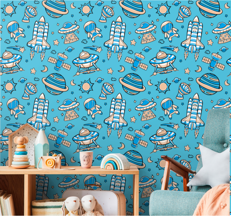 墙纸 现代 太空探索幻想 - TenStickers