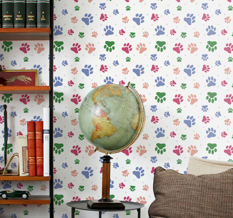 墙纸狗 爪子图案装饰 - TenStickers