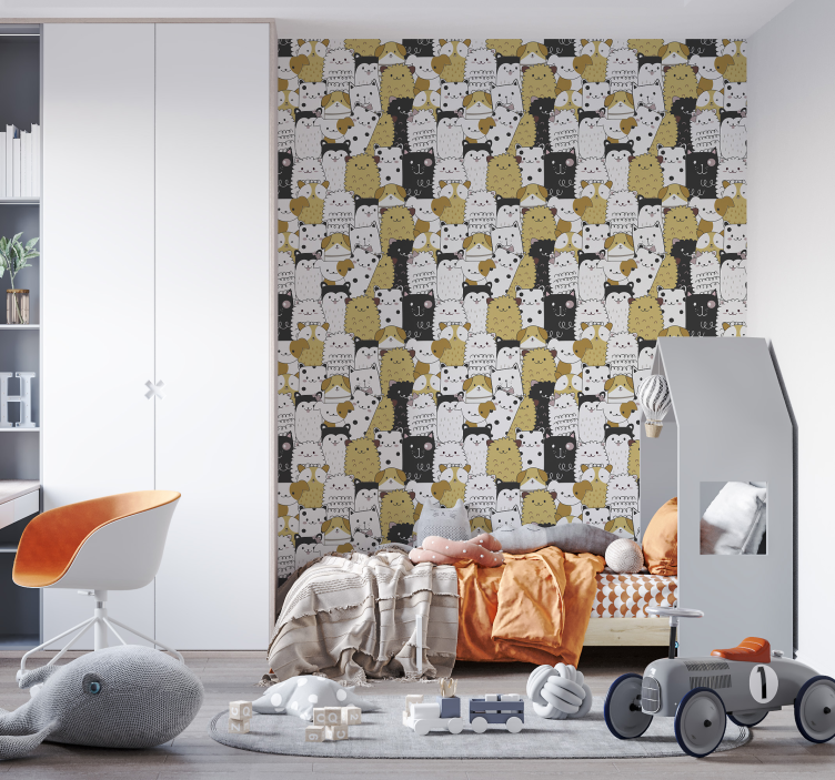 儿童墙纸 可愛的狗圖案 - TenStickers