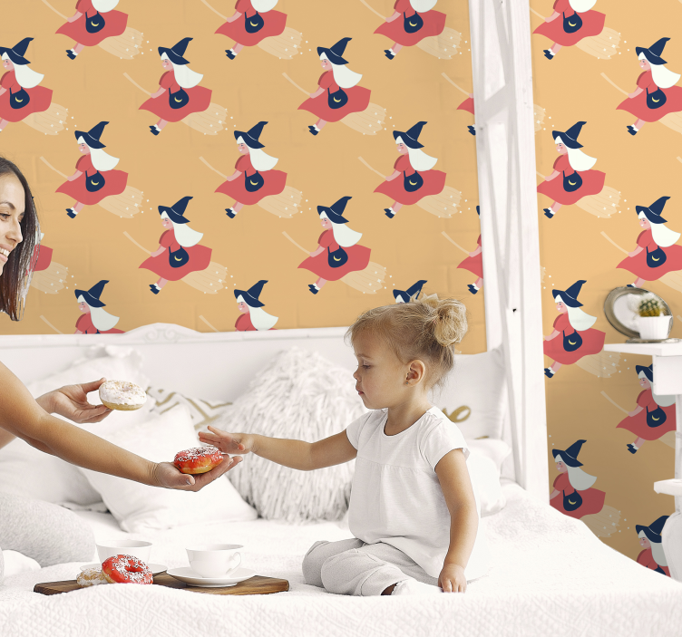 墙纸 万圣节 魔法女巫图案 - TenStickers