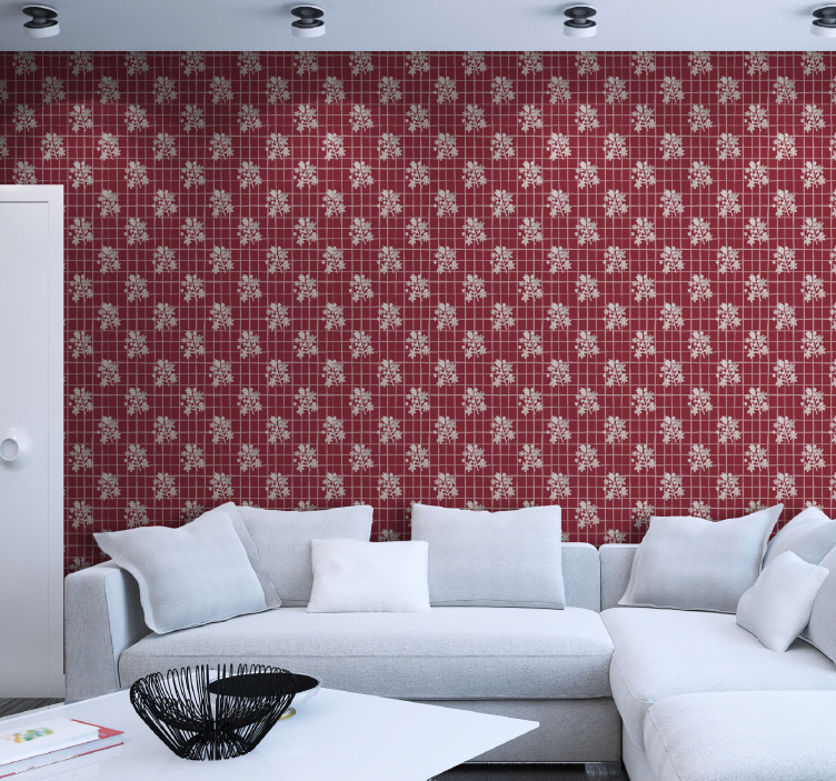 墙纸 花卉观赏 花卉马赛克图案 - TenStickers