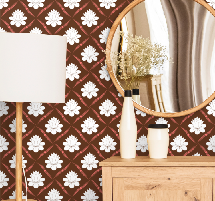 墙纸 花卉观赏 莲花图案设计 - TenStickers