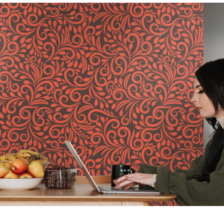 墙纸 花卉观赏 华丽的漩涡 - TenStickers