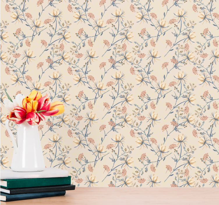 墙纸花卉展现美丽花卉设计 - TenStickers