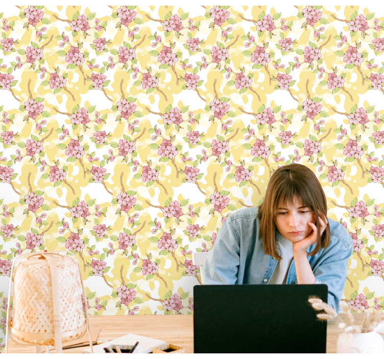 墙纸花卉 花瀑布 - TenStickers