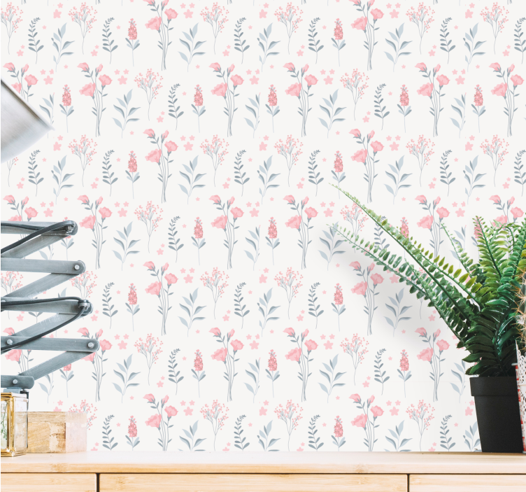 墙纸花卉花园风格 - TenStickers