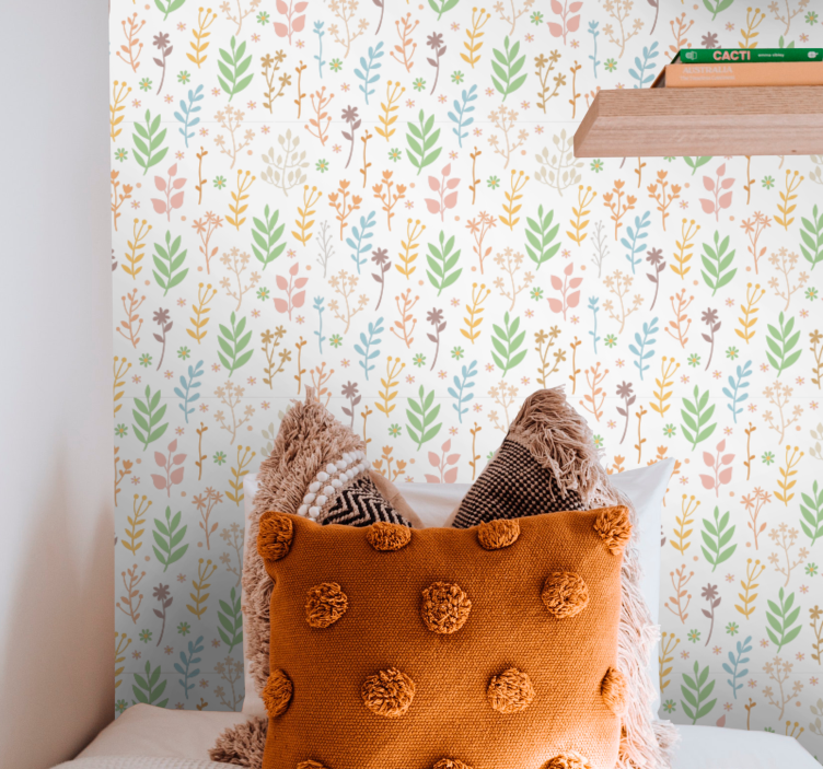 墙纸花卉与花卉绿植装饰相得益彰 - TenStickers