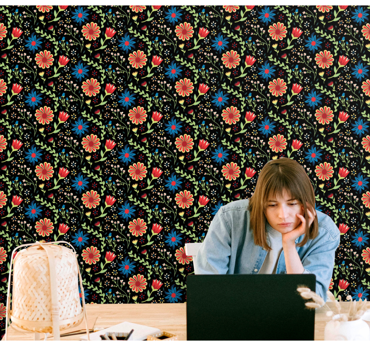 墙纸花卉 花卉图案装饰 - TenStickers