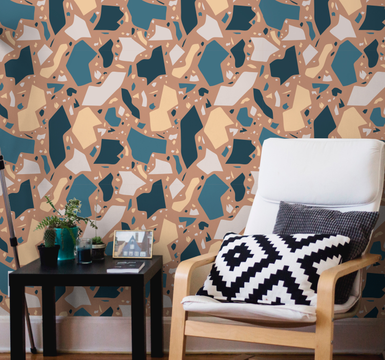 其他质感壁纸 抽象形状融合 - TenStickers