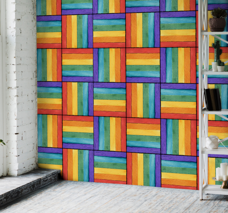 墙纸 几何 多彩的几何图案 - TenStickers
