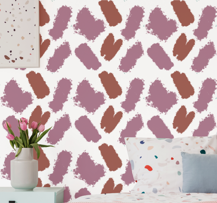 墙纸 抽象 棕色笔触 - TenStickers