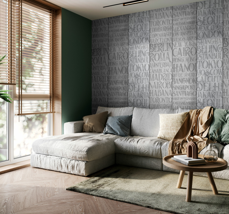 墙纸 刻字 全球城市名称排版 - TenStickers