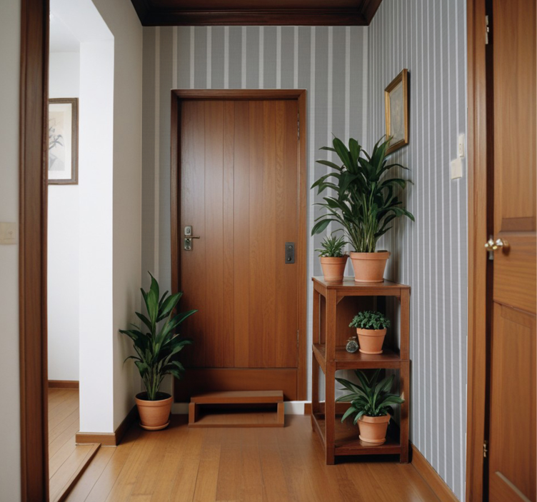 墙纸壁纸 灰色条纹 - TenStickers