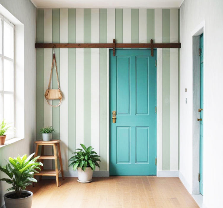 墙纸壁纸 垂直灰色条纹 - TenStickers