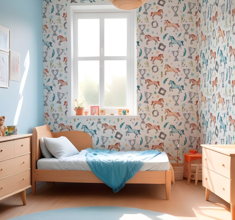 墙纸 马匹 适合马术环境 - TenStickers