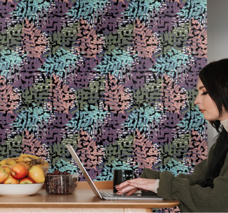 墙纸 树叶 数字树叶图案 - TenStickers