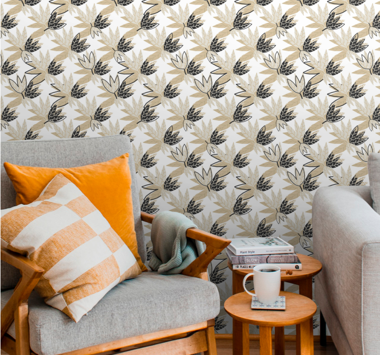 墙纸 树叶 清新植物图案设计 - TenStickers