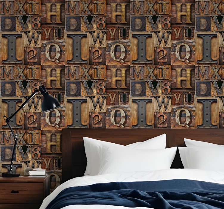 墙纸 刻字 3d 效果 - TenStickers