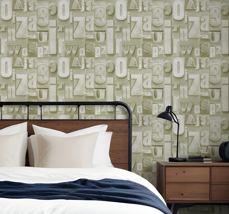 墙纸 刻字 3d 工业风格 - TenStickers